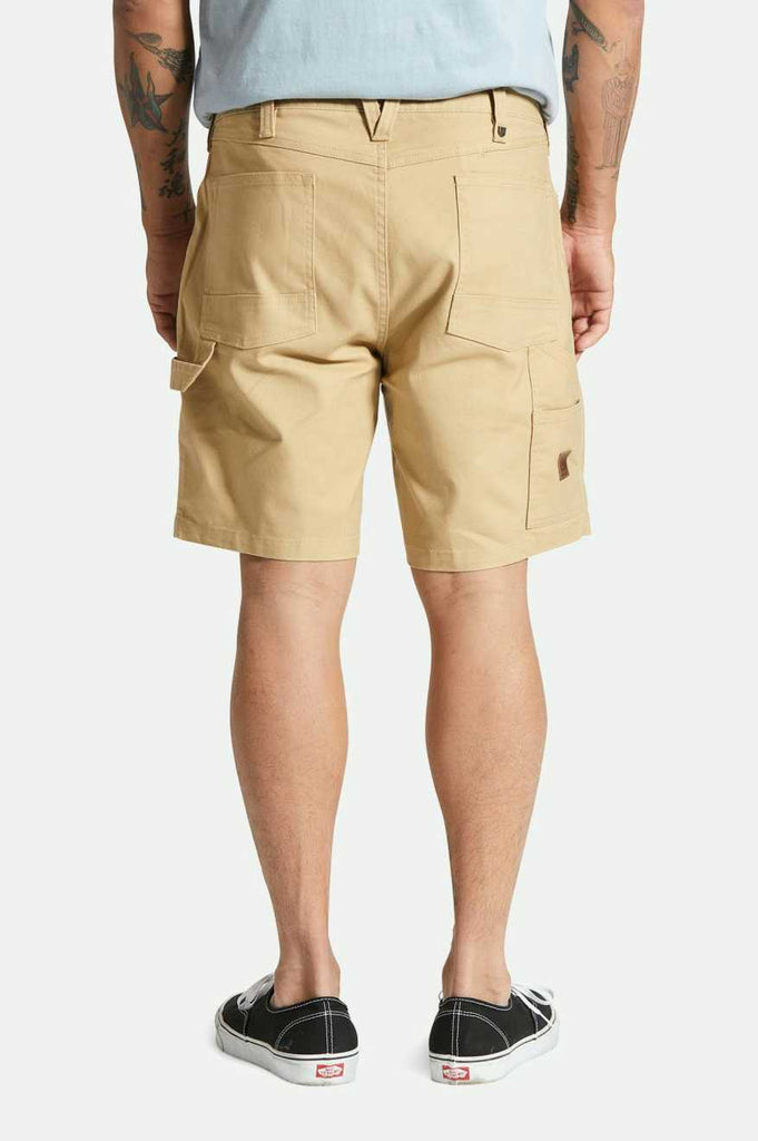 Men's Fit, Back View | Builders Carpenter Stretch Short - Sand