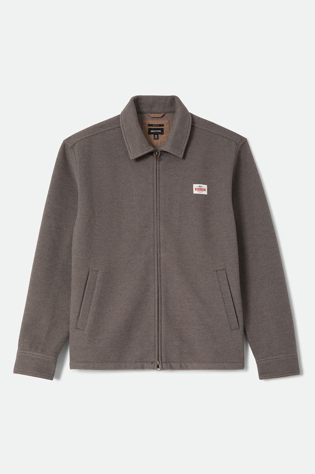 Men's Trademark Zip Flannel Jacket in the color Heather Grey - Front Product View