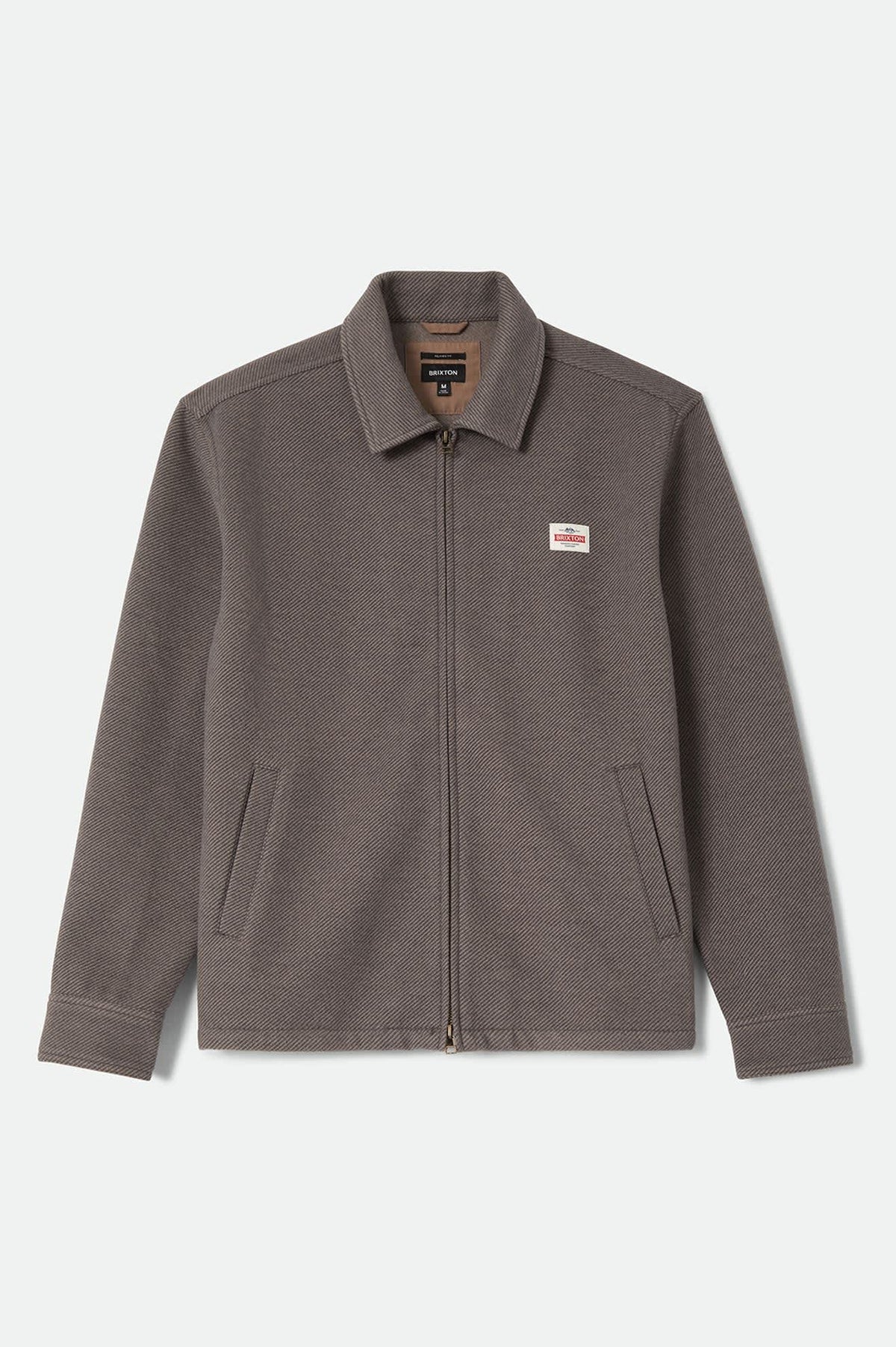 Men's Trademark Zip Flannel Jacket in the color Heather Grey - Front Product View