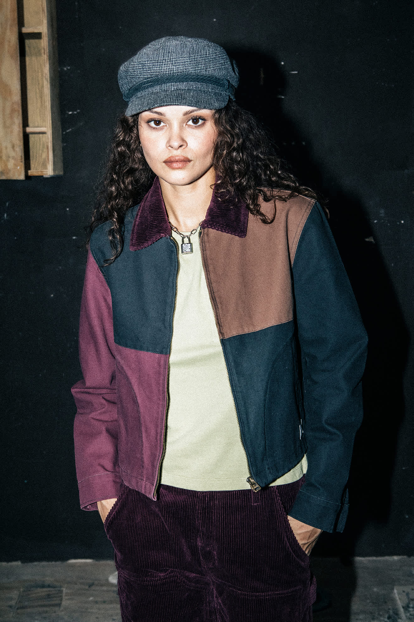 Women's Mechanic Women's Garage Jacket in the color Port/Black/Pinecone Brown - Men's Lifestyle image