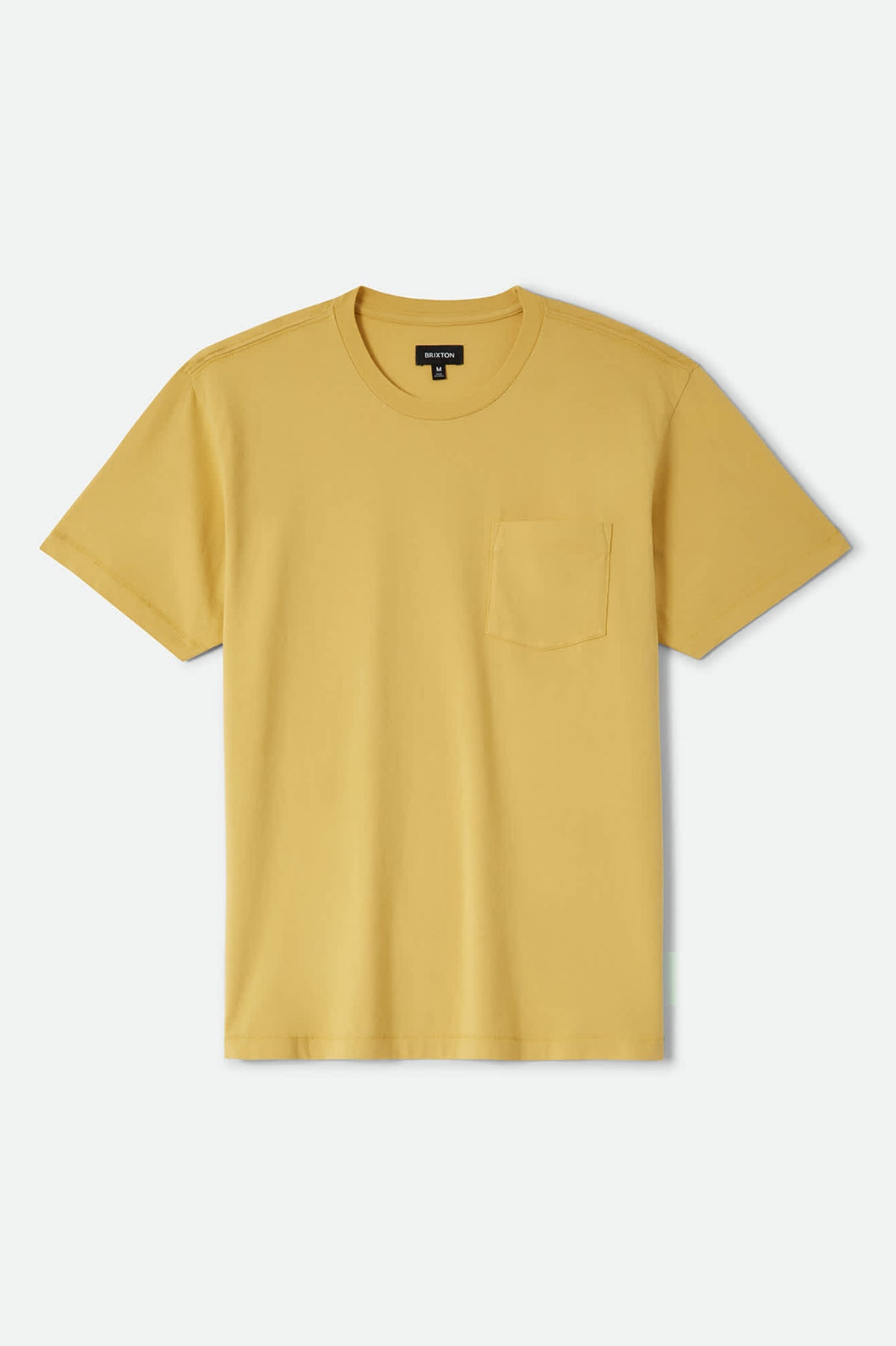 Men's Brixton Baseline Pocket T-Shirt in the color Dusted Ochre Vintage Wash - Front Product View
