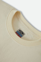 Women's Ford Built Tough Crew Fleece in the color Wimbledon White - Additional Laydown image