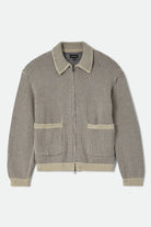 Unisex Pacific Zip Sweater in the color Navy/Whitecap - Front Product View