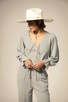 Women's Marina Panama Lifeguard Hat in the color Panama White - Women's Side View