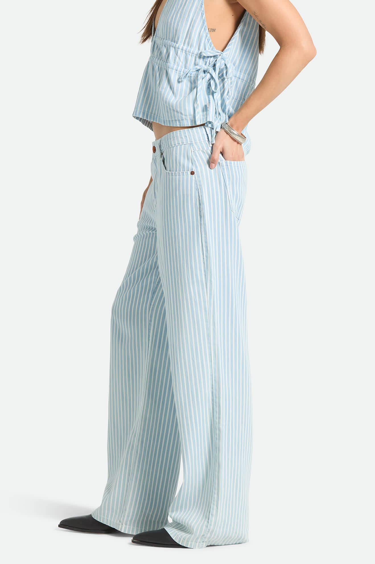 Women's The Chloe 5-Pocket Pant in the color Two Boot Stripe - Women's Side View