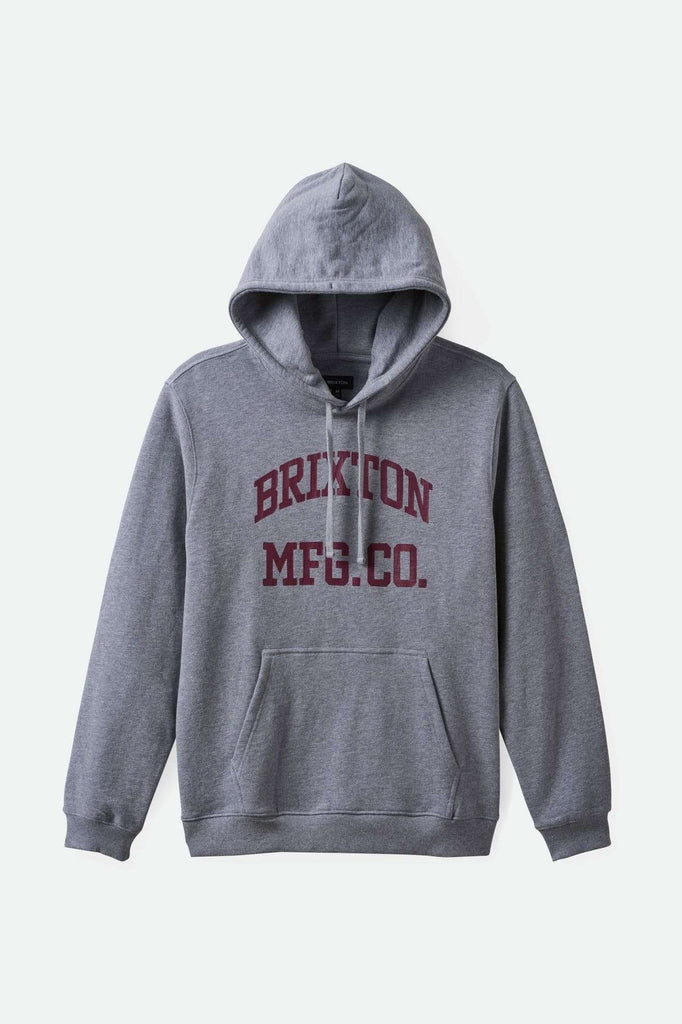 Brixton Men's Varsity Broken In Hoodie - Heather Grey | Main