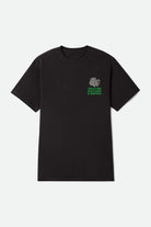 Men's Machine Short Sleeve Standard T-Shirt in the color Black Worn Wash - Front Product View