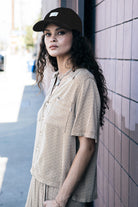 Women's Hudson Lounge S/S Shirt in the color Washed Copper/Whitecap - Men's Lifestyle image