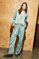 Women's Soho Silky Top in the color Blue Green Shine - Men's Lifestyle image