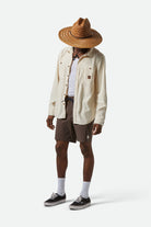 Unisex Bells II Sun Hat in the color Light Brown - Additional Fit View