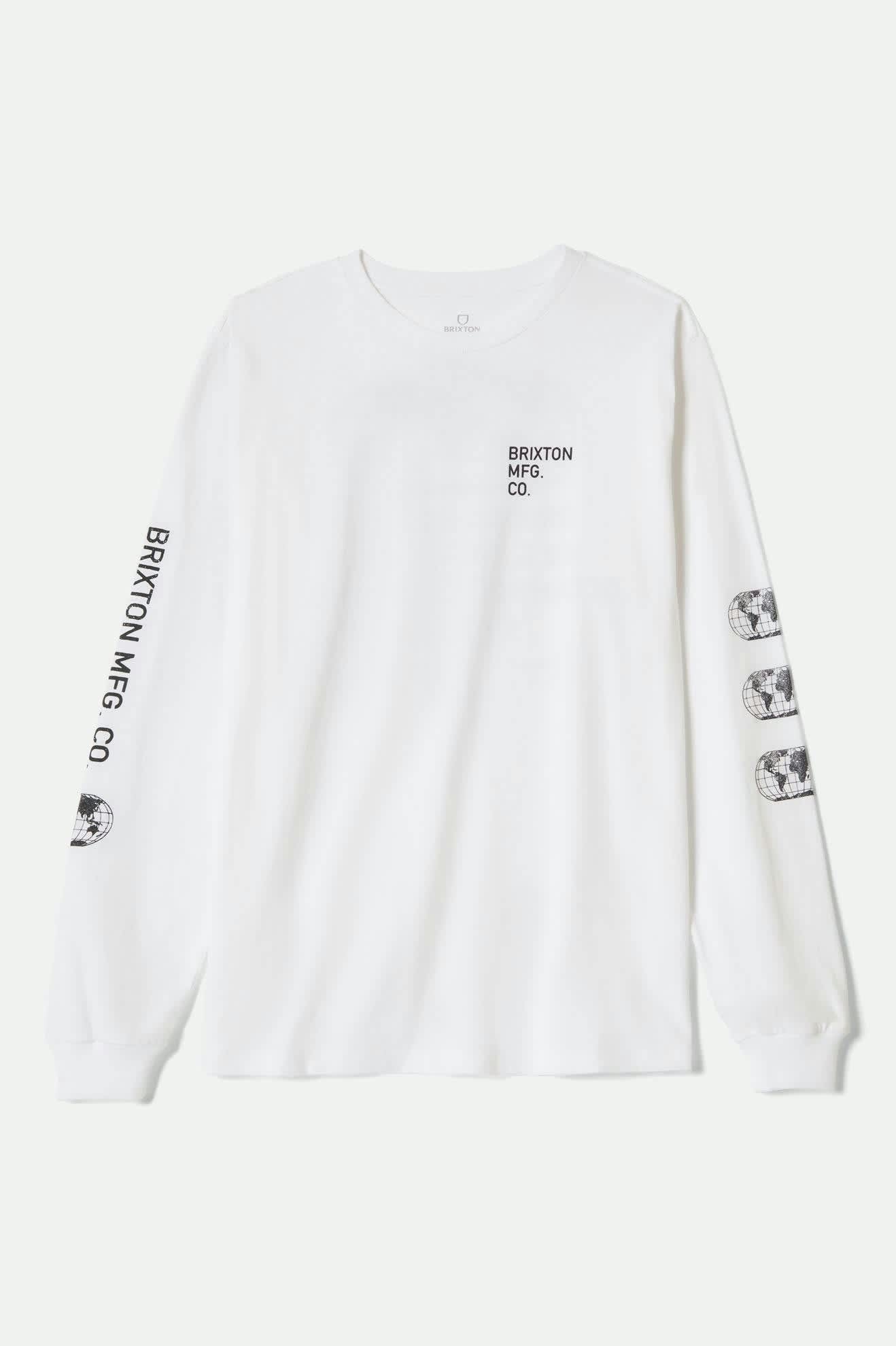 Men's Union L/S Standard T-Shirt in the color White - Front Product View