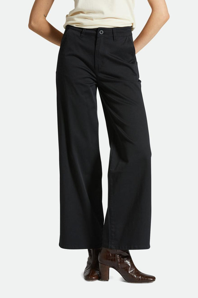 Women's Fit, Front View | Victory Full Length Wide Leg Pant - Black