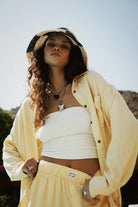 Women's Crinkle Tube Top in the color Off White - Men's Lifestyle image