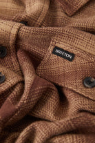 Men's Bowery Flannel in the color Chocolate/Khaki - Additional Laydown image
