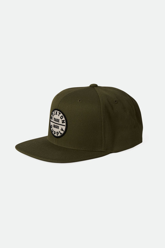 Brixton Men's Oath III Snapback - Olive Surplus/Whitecap | Profile