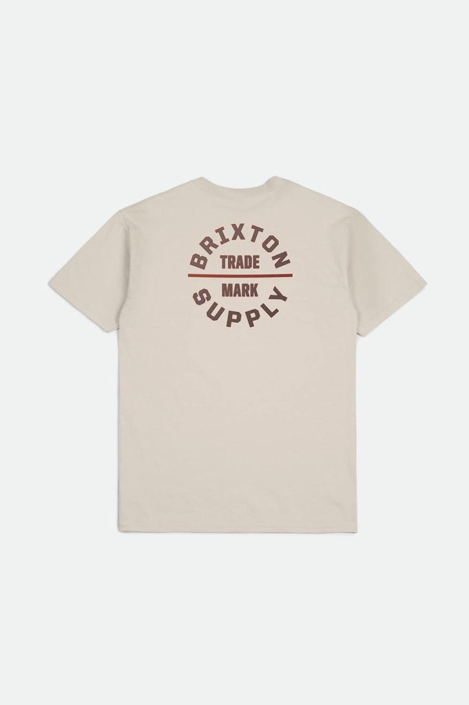 Brixton Oath V S/S Standard Tee - Cream/Dusk/Barn Red