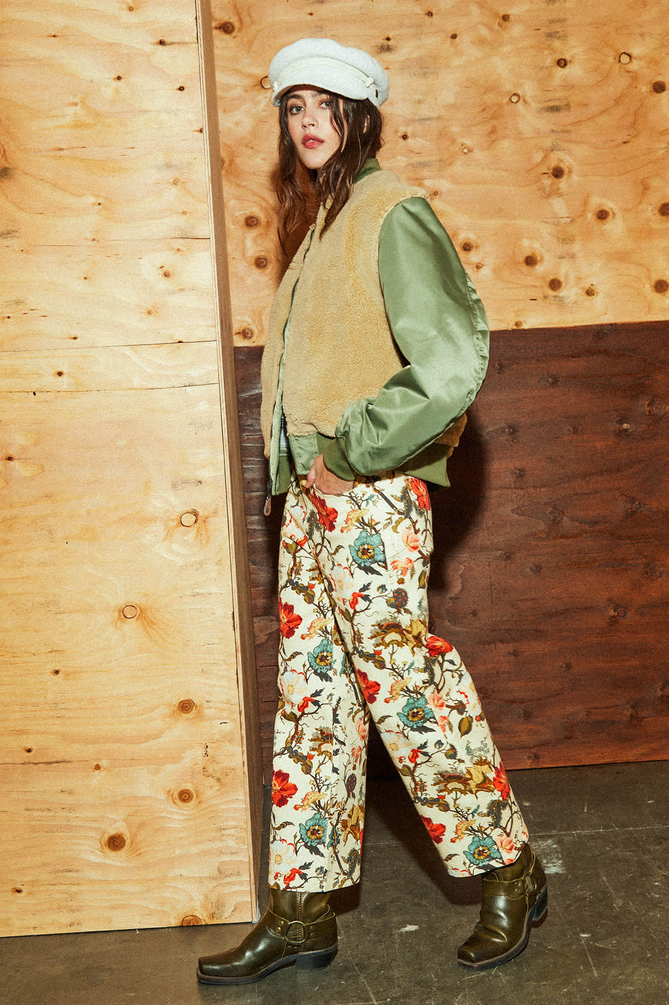 Women's Sherpa Surplus Bomber Jacket in the color Olive Surplus - Men's Lifestyle image