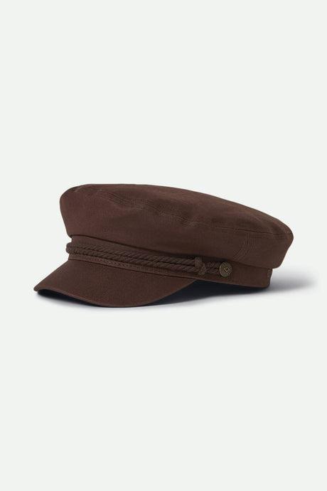 Brixton Unisex Fiddler Fisherman Cap - Sepia/Sepia | Profile