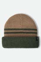 Unisex Chunky Heist Beanie in the color British Khaki/Dark Olive - Front Product View