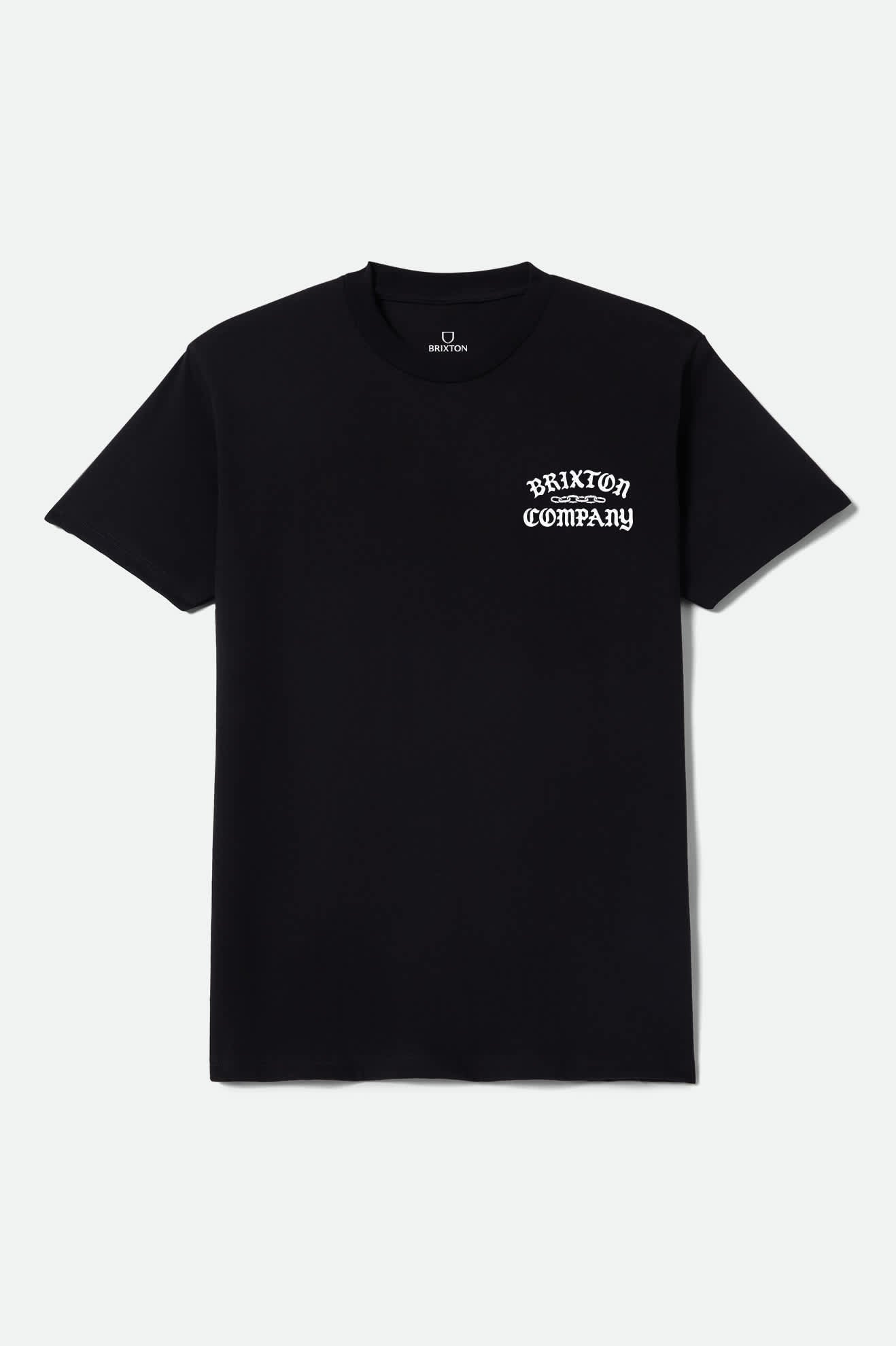 Men's Chains Short Sleeve Shirt in the color Black - Front Product View