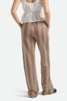 Women's The Cabana Mesh Lounge Pant in the color Multi Color Zigzag - Women's Back View