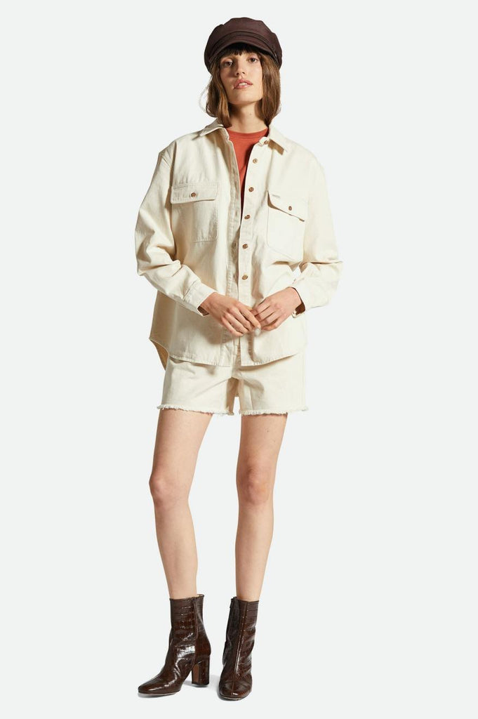 Women's Fit, Featured View | Bowery Boyfriend Overshirt - Natural