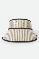 Women's Newport Straw Visor in the color Black/Natural - Additional Laydown image