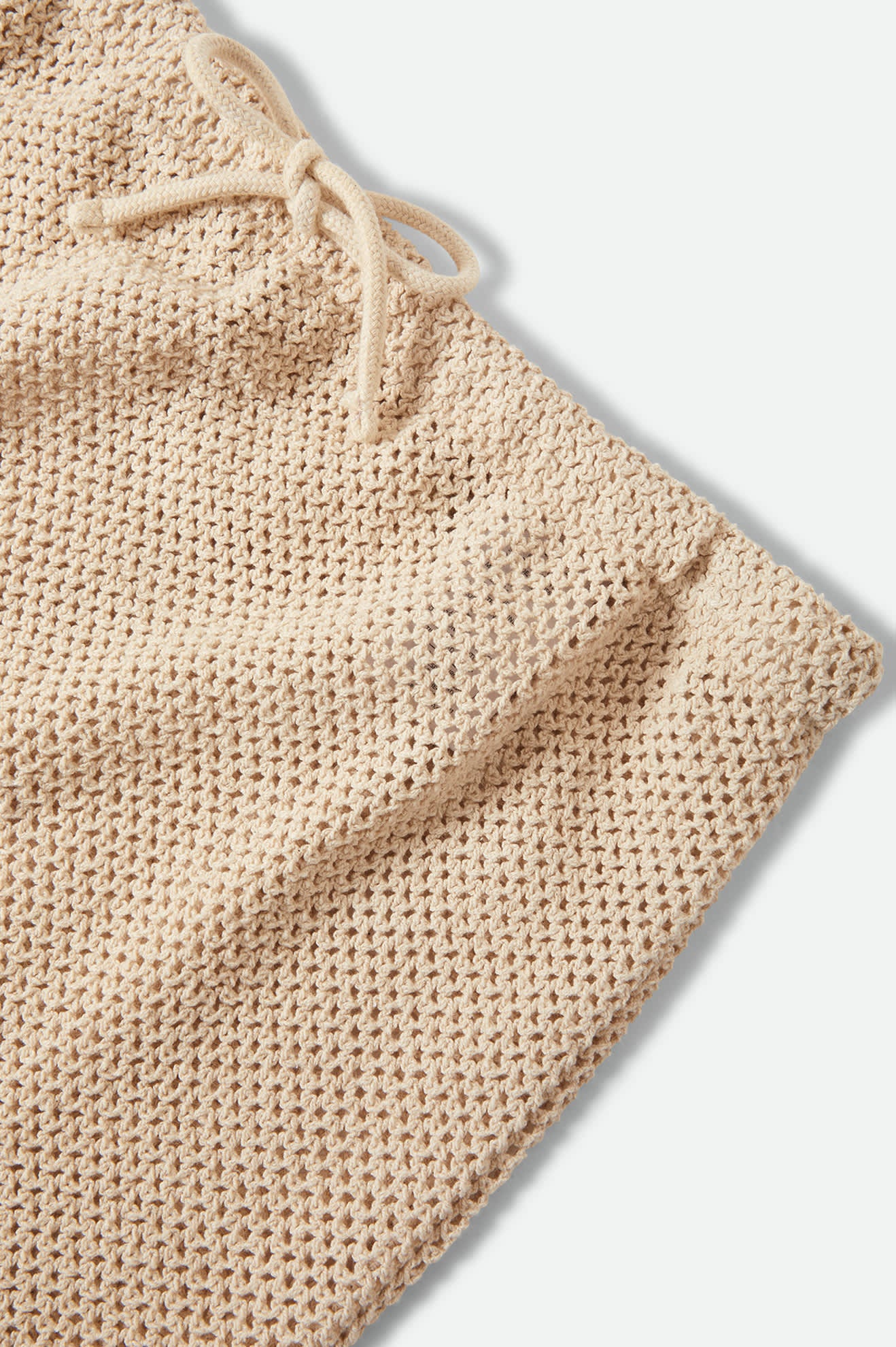Women's Mini Crochet Skirt in the color Timeless Taupe - Additional Laydown image