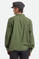 Unisex Fiddler Fisherman Cap in the color Grey Shadow Plaid - Men's Back View