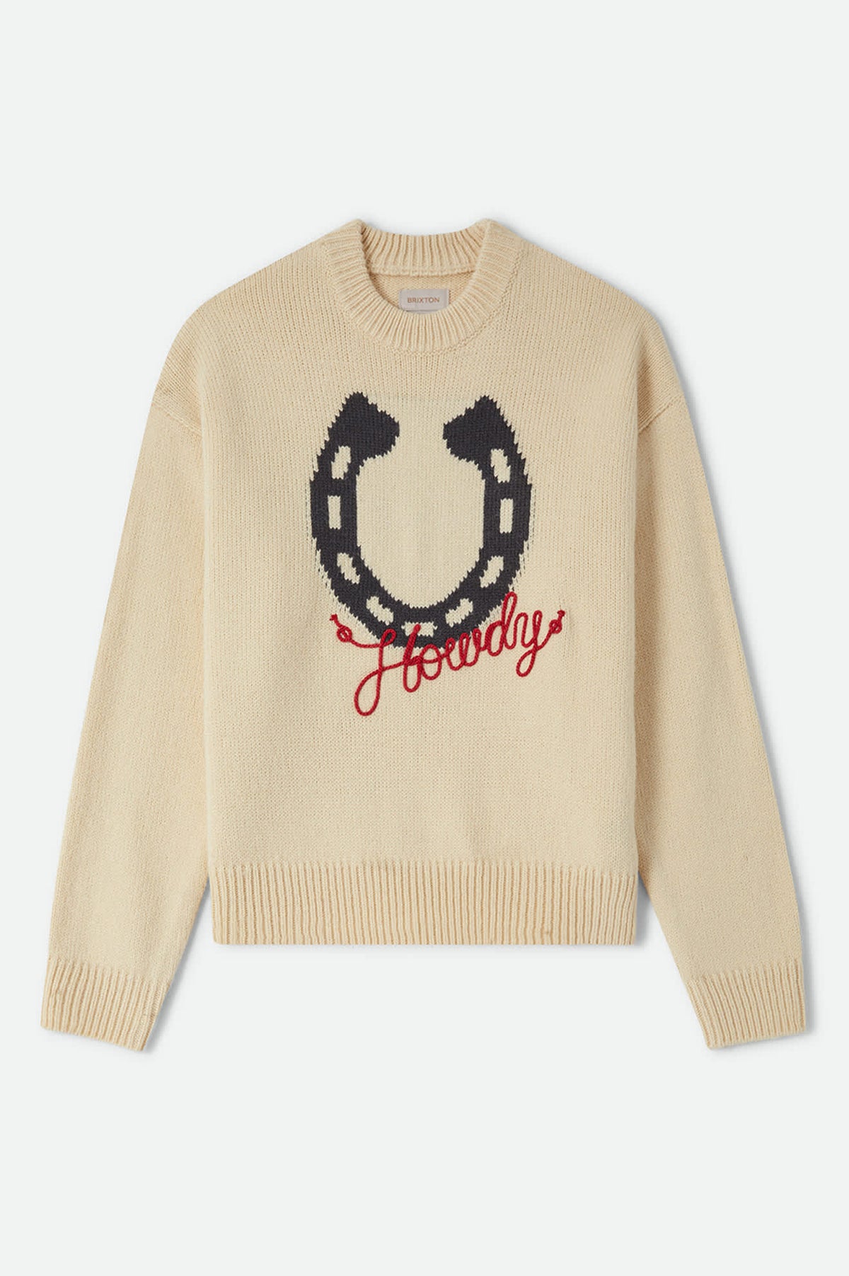 Women's Howdy Crew Sweater in the color Whitecap - Front Product View