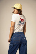 Women's Leisure Activity Fitted Crew T-Shirt in the color White - Additional Fit image