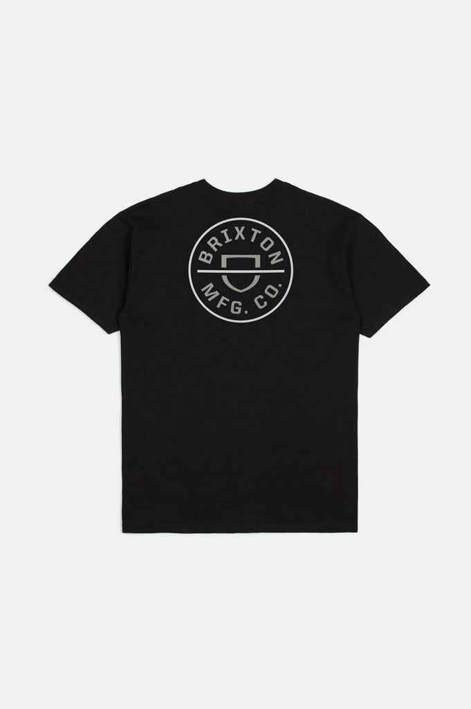 Brixton Crest II S/S Standard Tee - Black/Mineral Grey/White