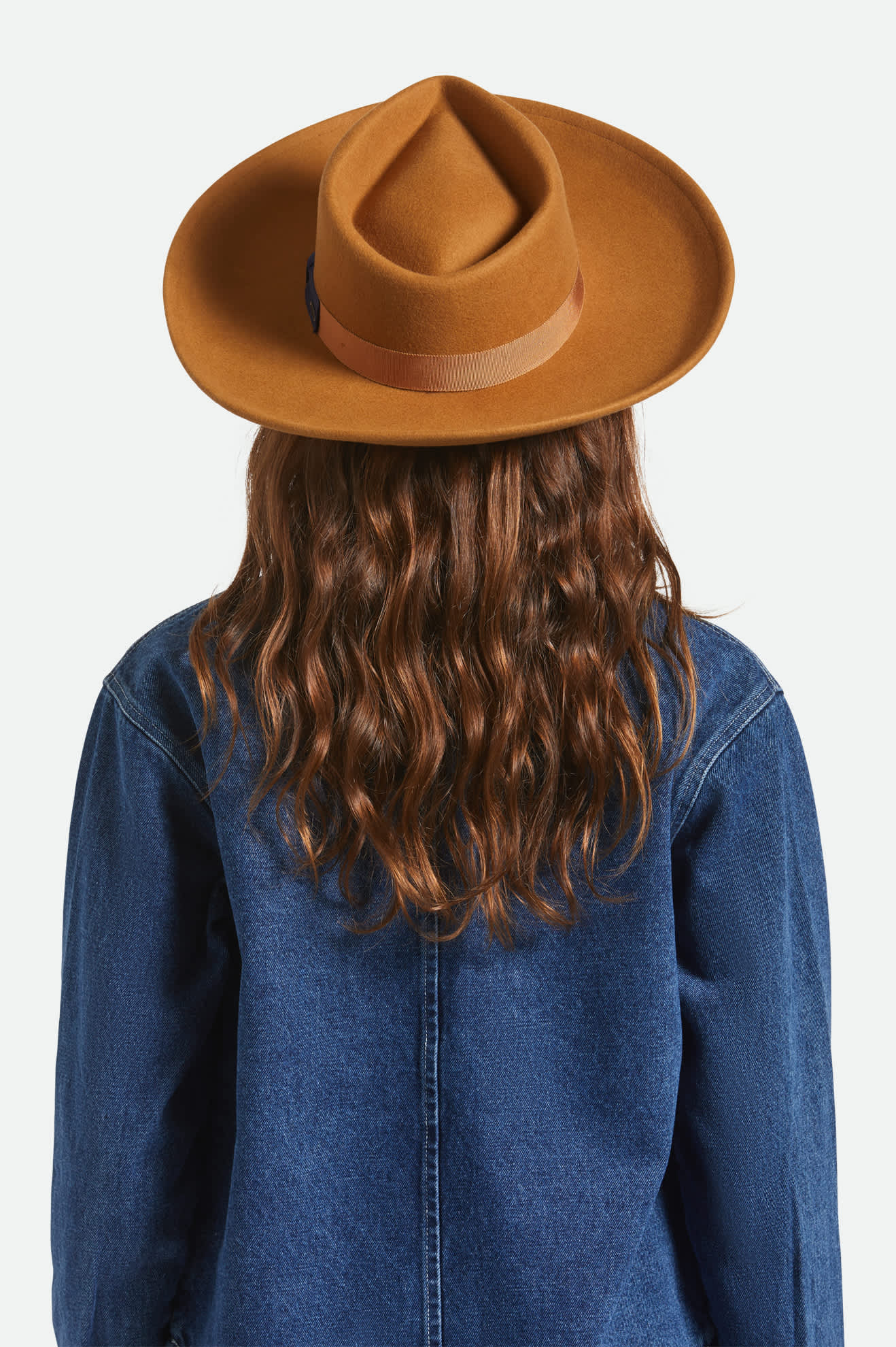 Women's Monet Fedora in the color Washed Copper - Women's Back View