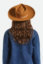 Women's Monet Fedora in the color Washed Copper - Women's Back View