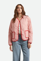 Women's Delilah Quilted Jacket in the color Mellow Rose - Women's Front View