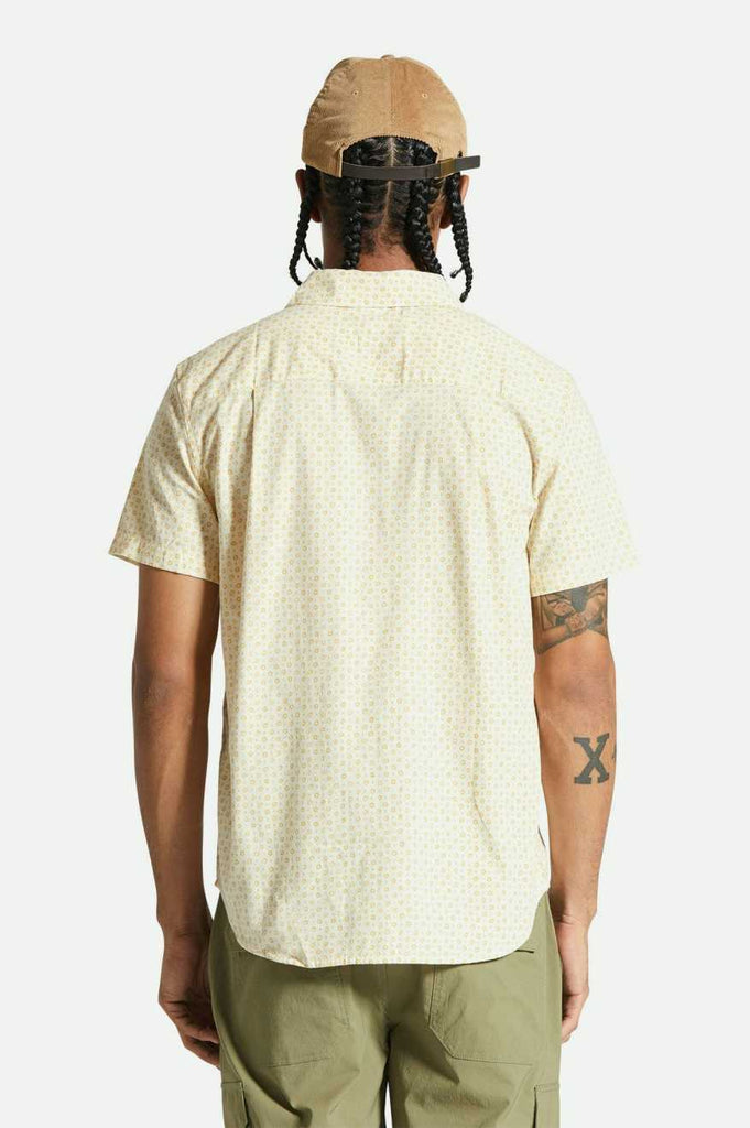 Men's Fit, Back View | Charter Print S/S Shirt - Whitecap Micro
