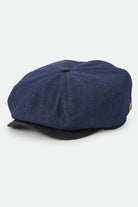 Unisex Brood Baggy Flannel Snap Cap in the color Black Denim/Black - Front Product View
