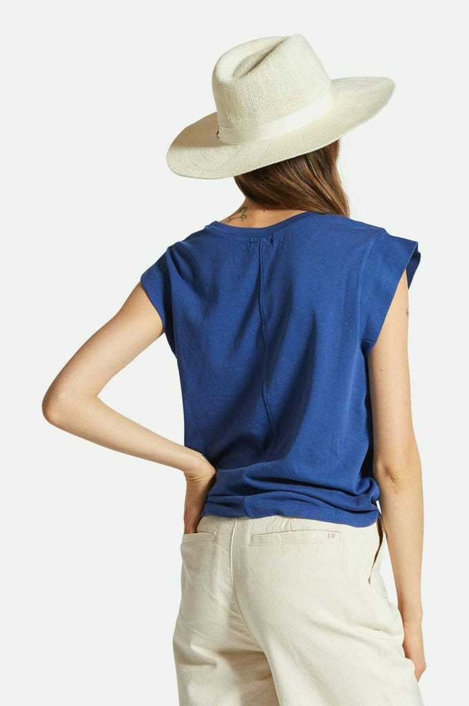 Women's Fit, Back View | Carefree Organic Garment Dyed Boxy T-Shirt - Surf The Web