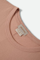 Women's Carefree Organic Garment Dye Muscle Tank in the color Silver Pink - Additional Laydown image