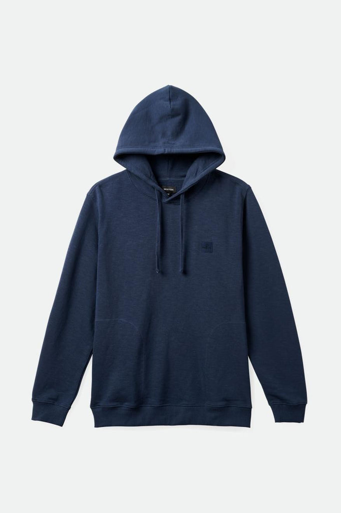 Brixton Alpha Square Slub French Terry Hood - Washed Navy