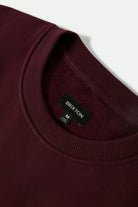 Men's Embroidered Heavyweight Oversized Crew in the color Port - Additional Laydown image