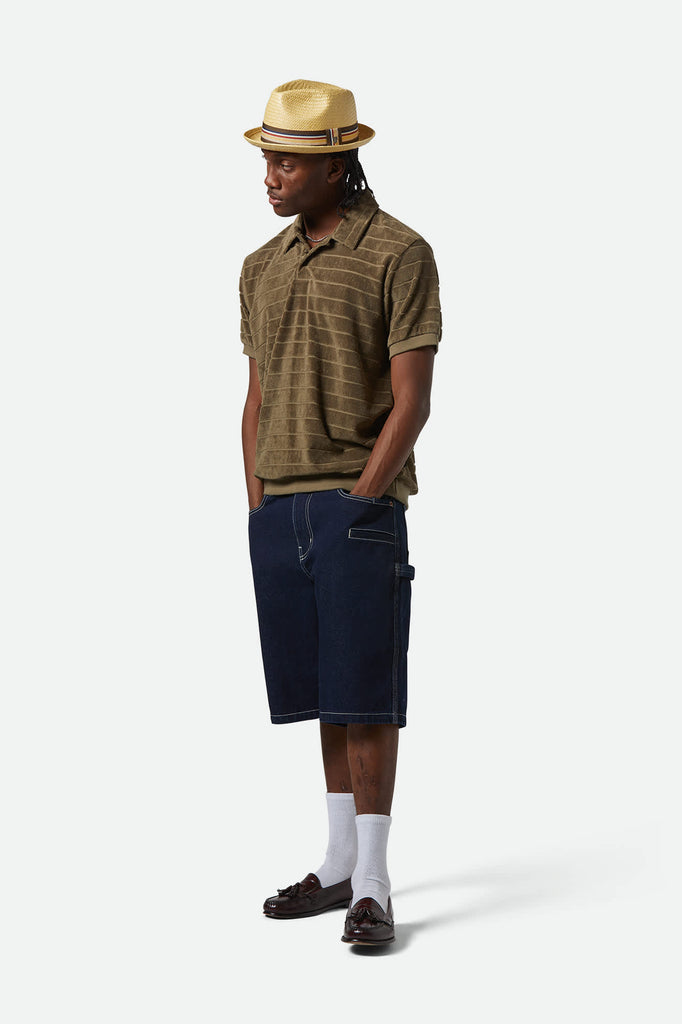 Men's Weekend Terry Cloth S/S Polo in the color Ivy Green - Men's Featured View