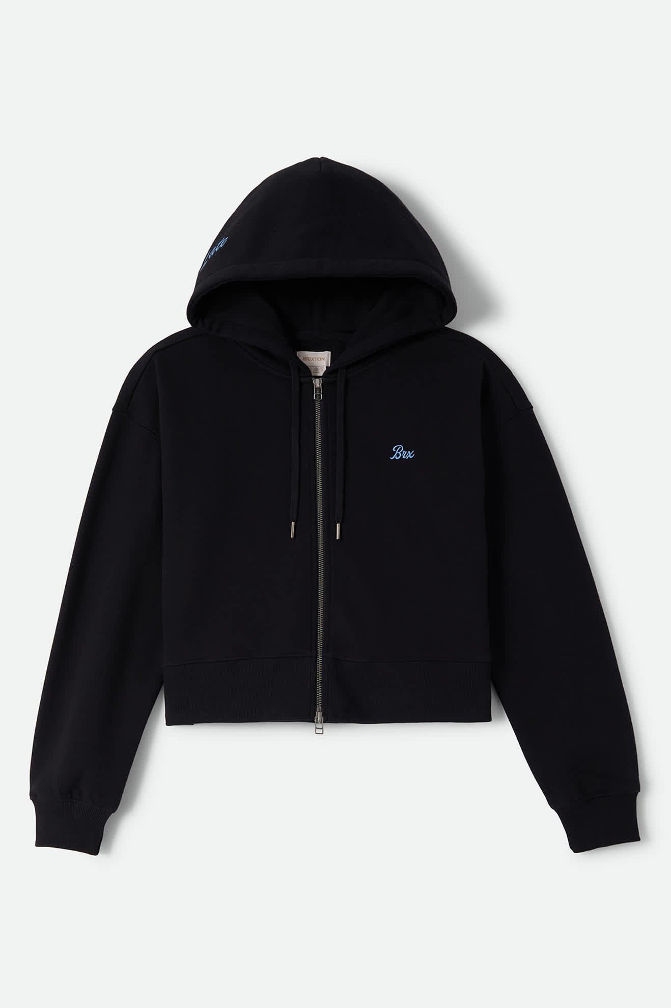 Women's Always Late Full Zip Hoodie in the color Black - Front Product View