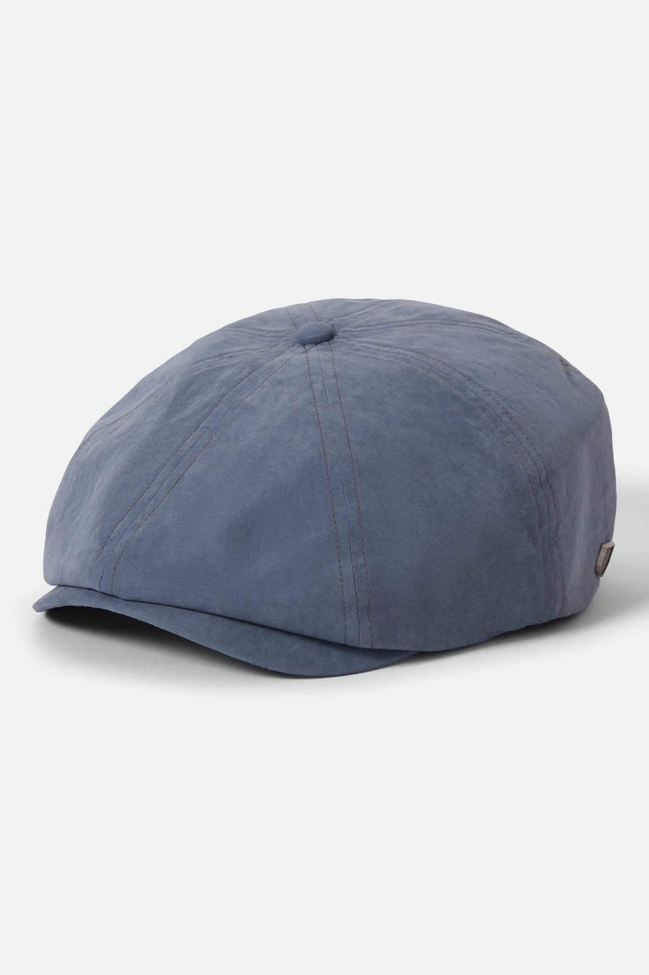 Unisex Brood Newsboy Cap in the color Slate Blue Brushed Satin - Front Product View