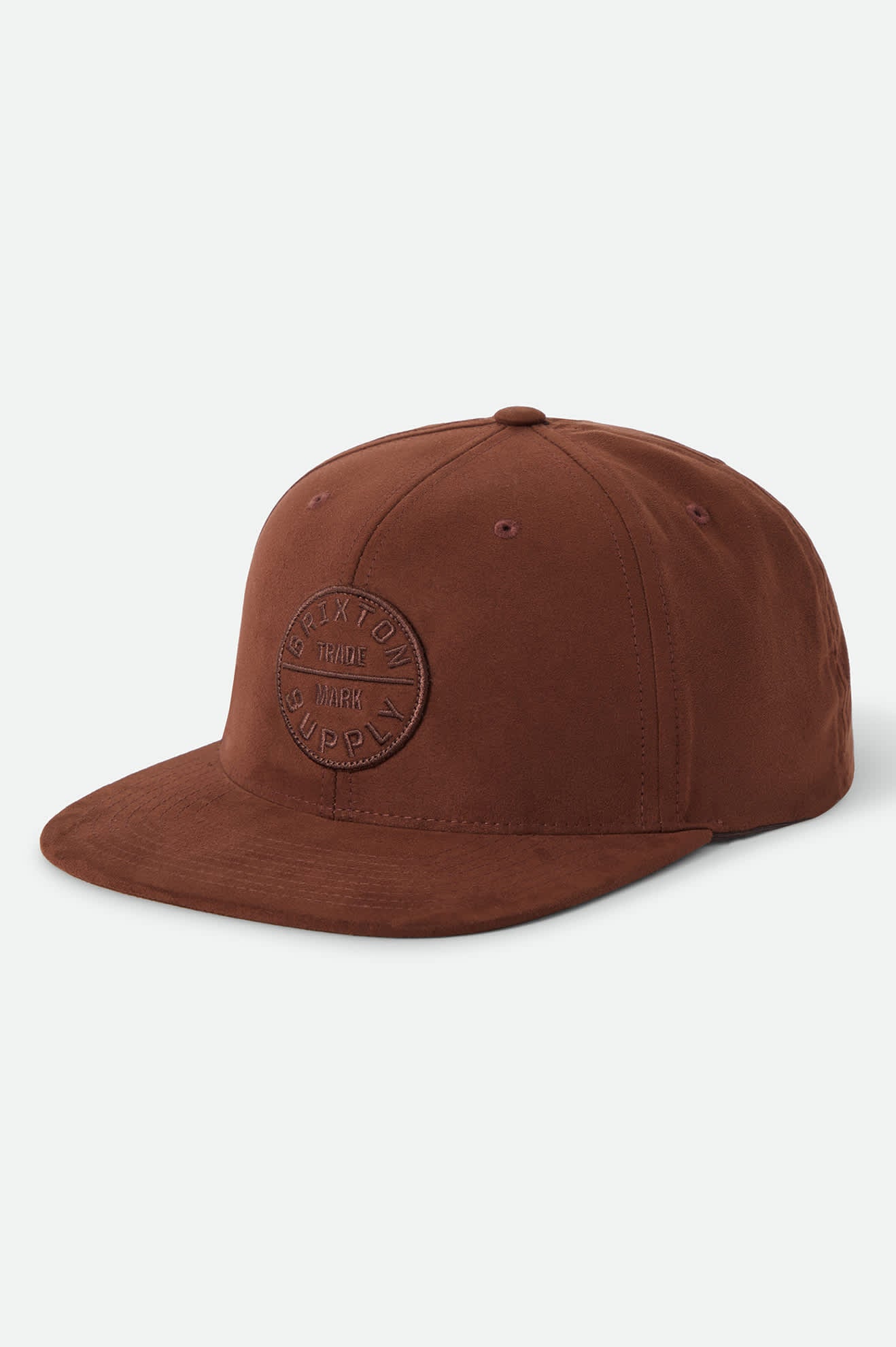 Unisex Oath III Snapback in the color Pinecone Brown Suede - Front Product View