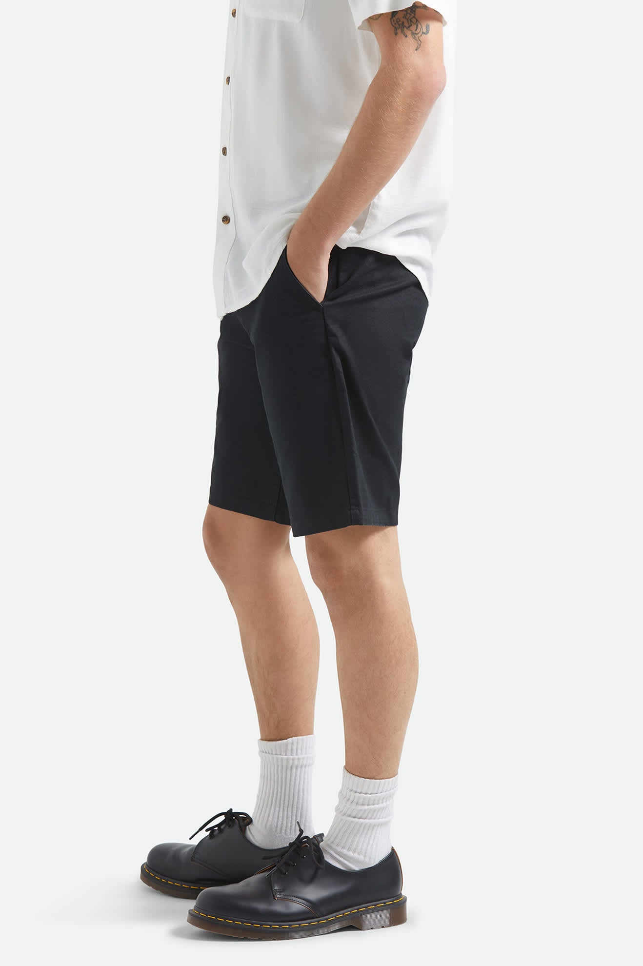 Men's Santo Chino Short in the color Black - Men's Side View