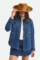 Women's Monet Fedora in the color Washed Copper - Women's Front View