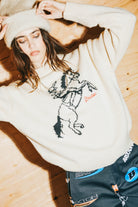 Women's Brixton Ranching Club Crew Sweater in the color Whitecap - Men's Lifestyle image