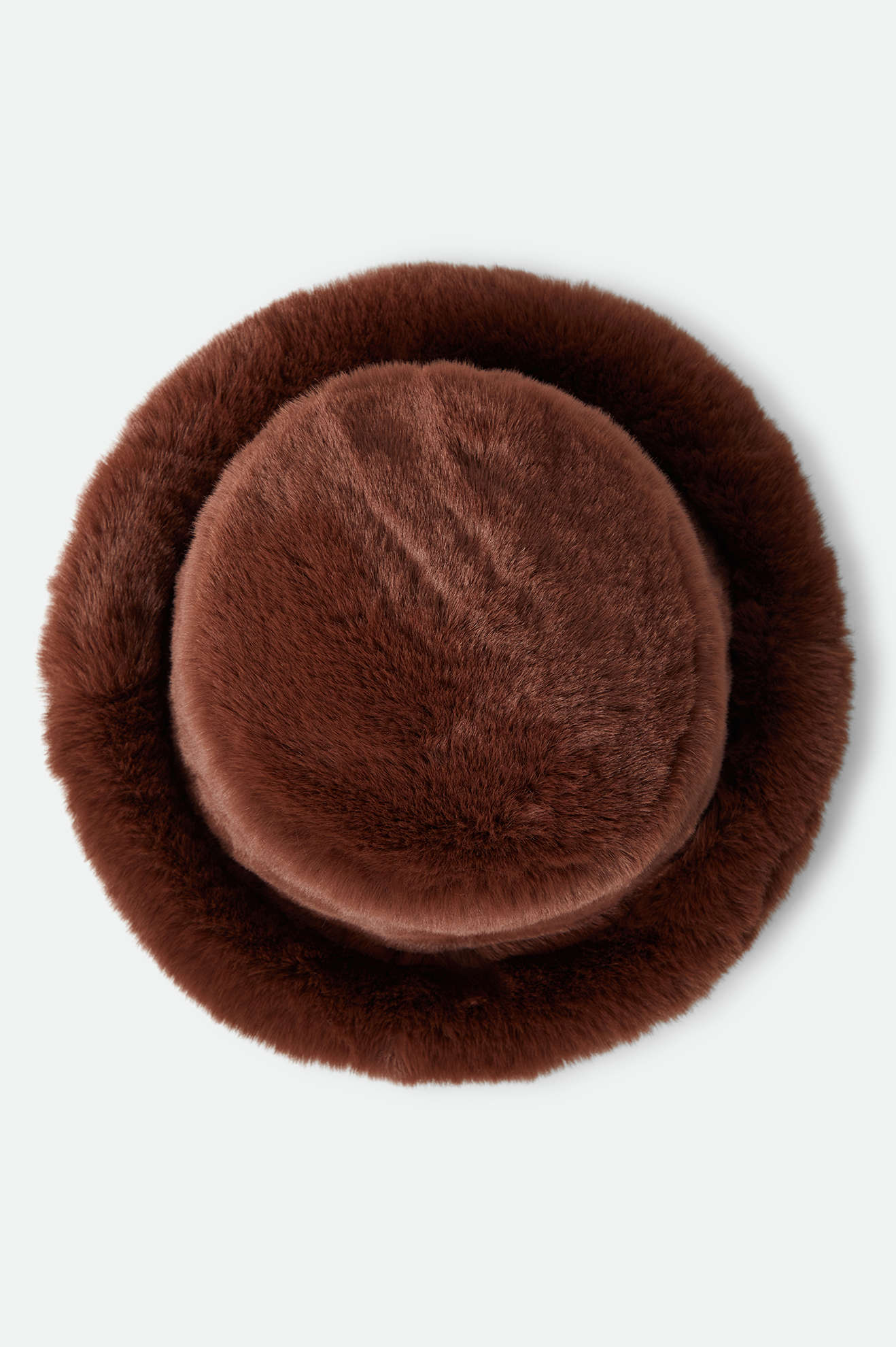 Women's Ellee Cozy Bucket Hat in the color Toffee Faux Fur - Additional Laydown image