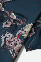 Men's Bunker Vacation Short Sleeve Camp Collar Shirt in the color Midnight Blue - Additional Laydown image